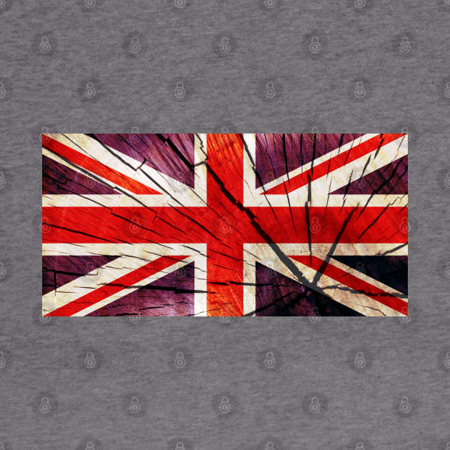 Flag of the United Kingdom - Tree Trunk Wood by DrPen